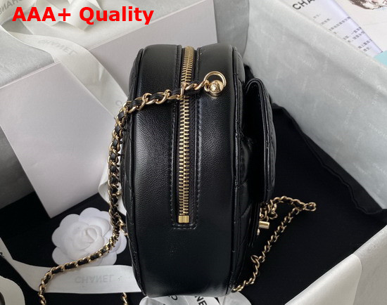 Chanel Heart Bag Black Lambskin Gold Tone Metal Ref AS3191 Replica