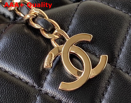 Chanel Heart Bag Black Lambskin Gold Tone Metal Ref AS3191 Replica