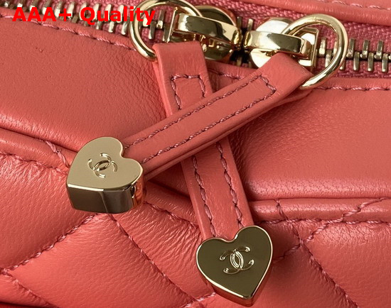 Chanel Heart Bag Pink Lambskin Gold Tone Metal Ref AS3191 Replica