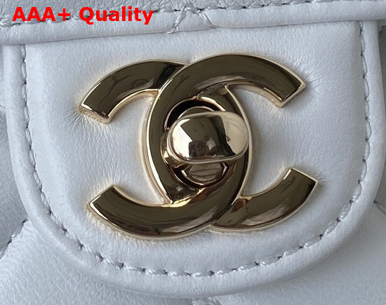 Chanel Heart Bag White Lambskin Gold Tone Metal Ref AS3191 Replica