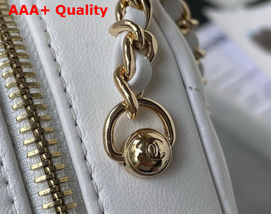 Chanel Heart Bag White Lambskin Gold Tone Metal Ref AS3191 Replica