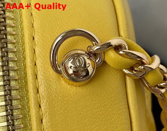 Chanel Heart Bag Yellow Lambskin Gold Tone Metal Ref AS3191 Replica