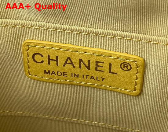 Chanel Heart Bag Yellow Lambskin Gold Tone Metal Ref AS3191 Replica