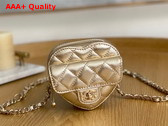 Chanel Heart Belt Bag in Light Gold Lambskin Replica