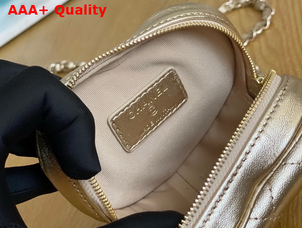 Chanel Heart Belt Bag in Light Gold Lambskin Replica