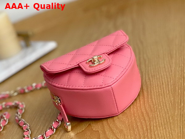 Chanel Heart Belt Bag in Pink Lambskin Replica