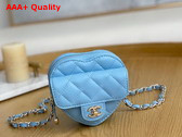 Chanel Heart Belt Bag in Sky Blue Lambskin Replica