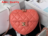 Chanel Heart Clutch with Chain Pink Lambskin Gold Tone Metal Ref AP2784 Replica