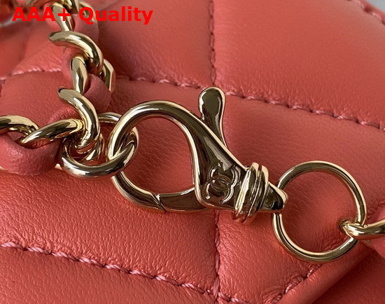 Chanel Heart Clutch with Chain Pink Lambskin Gold Tone Metal Ref AP2784 Replica