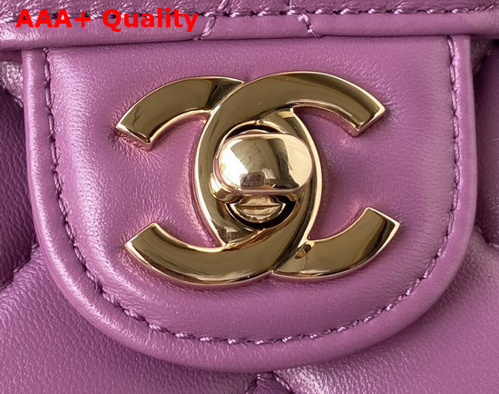 Chanel Heart Clutch with Chain Purple Lambskin Gold Tone Metal Ref AP2784 Replica