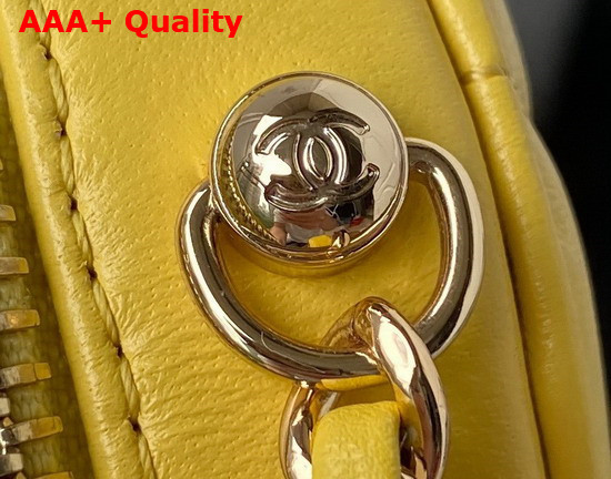 Chanel Heart Clutch with Chain Yellow Lambskin Gold Tone Metal Ref AP2784 Replica