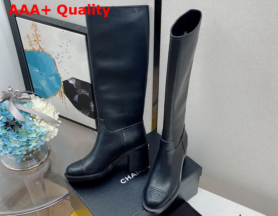 Chanel High Boots Calfskin Black Ref G38174 Replica