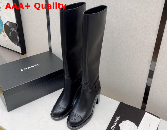 Chanel High Boots Calfskin Black Ref G38174 Replica