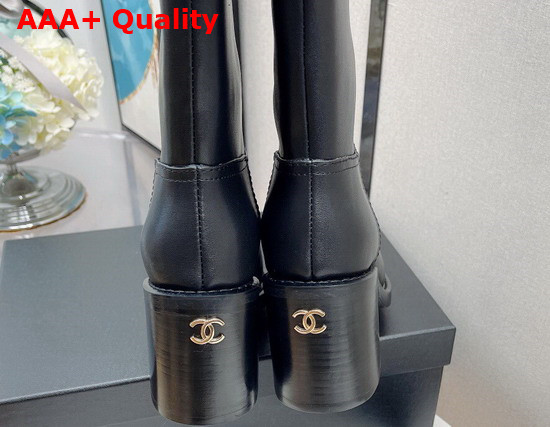 Chanel High Boots Calfskin Black Ref G38174 Replica