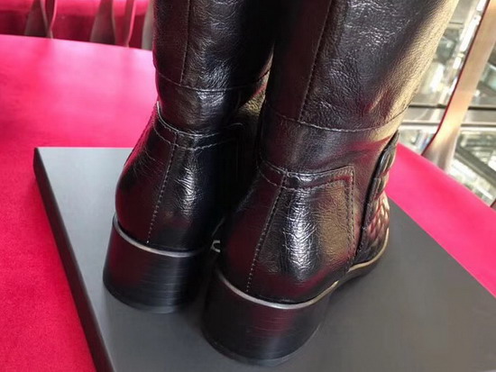 Chanel High Boots in Black Calfskin