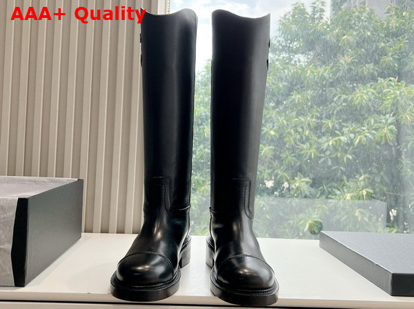 Chanel High Boots in Black Calfskin Replica