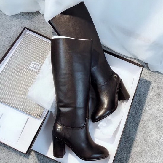 Chanel High Boots in Black Smooth Calfskin