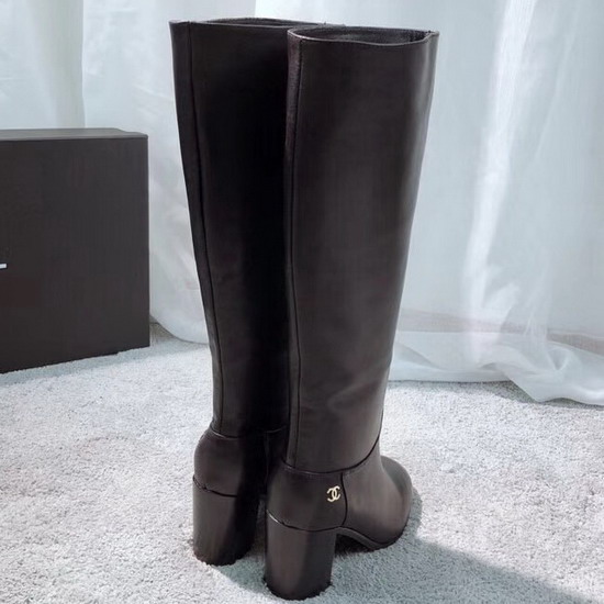 Chanel High Boots in Black Smooth Calfskin