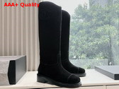 Chanel High Boots in Black Suede Replica