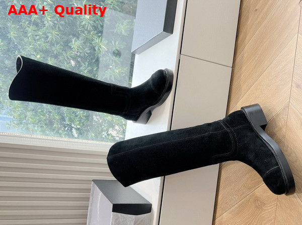 Chanel High Boots in Black Suede Replica