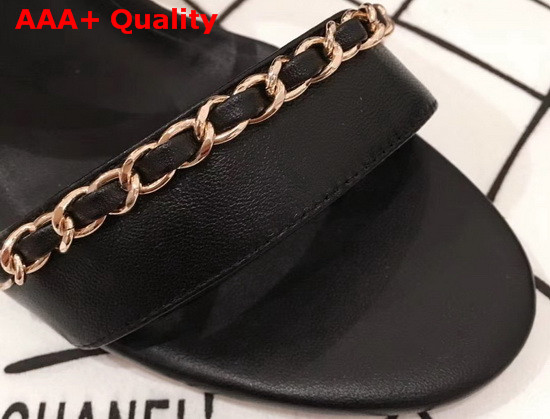 Chanel High Heel Sandal in Black Lambskin G35382 Replica