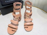 Chanel High Top Sandal in Pink Calfskin