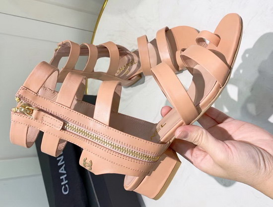 Chanel High Top Sandal in Pink Calfskin