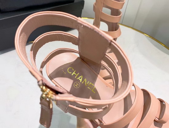 Chanel High Top Sandal in Pink Calfskin