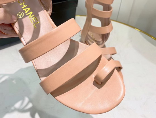 Chanel High Top Sandal in Pink Calfskin