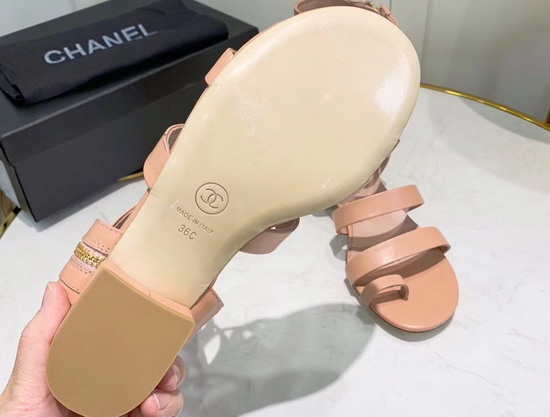 Chanel High Top Sandal in Pink Calfskin