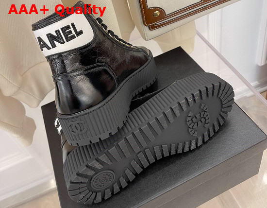 Chanel High Top Sneaker in Black Calfskin Replica