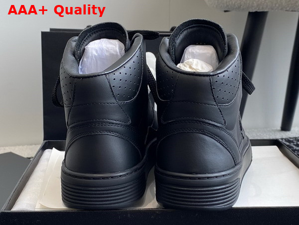 Chanel High Top Sneaker in Black Perforated Calfskin G45080 Replica