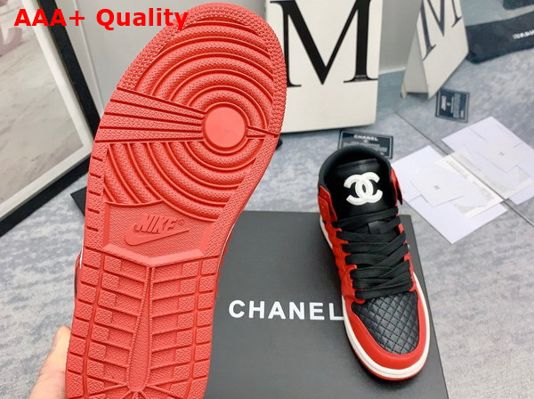 Chanel High Top Sneaker in Orange and White Calfskin Replica