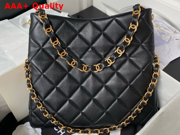 Chanel Hobo Bag in Black Lambskin AS4754 Replica