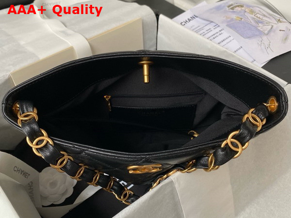 Chanel Hobo Bag in Black Lambskin AS4754 Replica