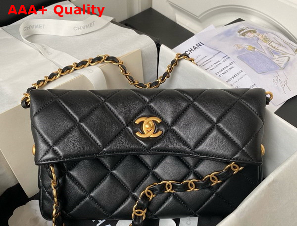 Chanel Hobo Bag in Black Lambskin AS4754 Replica