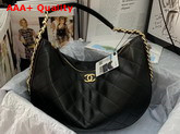 Chanel Hobo Bag in Black Lambskin Replica