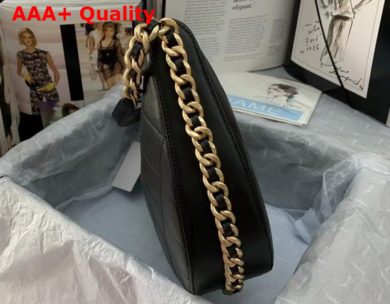 Chanel Hobo Bag in Black Lambskin Replica