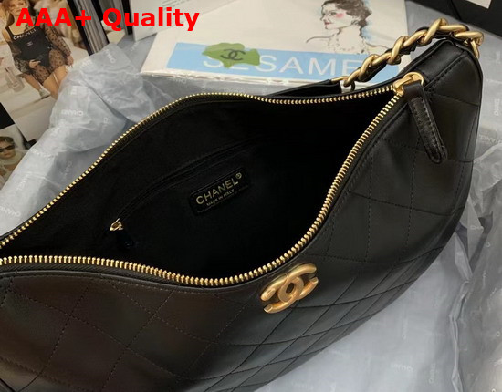 Chanel Hobo Bag in Black Lambskin Replica