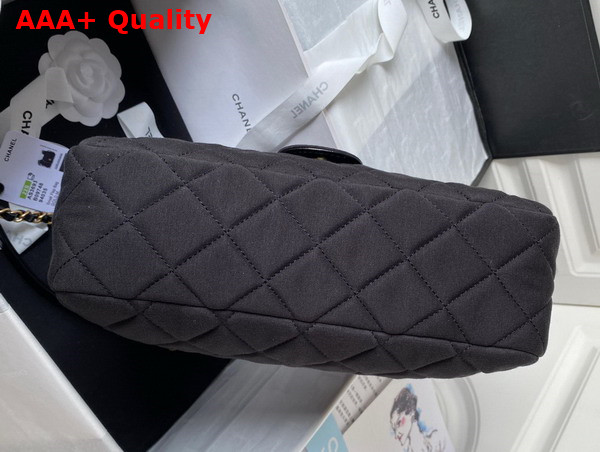 Chanel Hobo Bag in Black Wool Jersey Replica