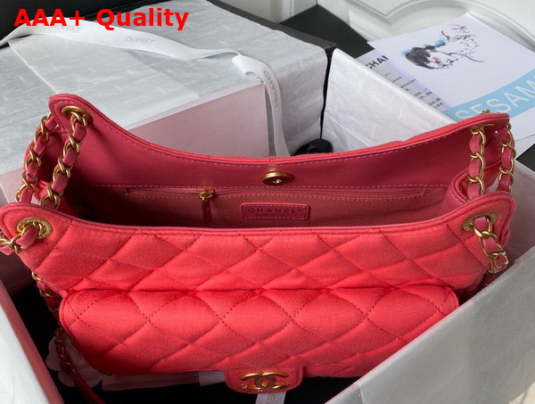 Chanel Hobo Bag in Pink Wool Jersey Replica