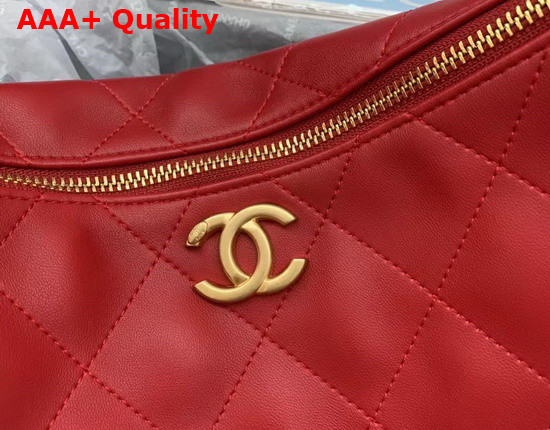 Chanel Hobo Bag in Red Lambskin Replica