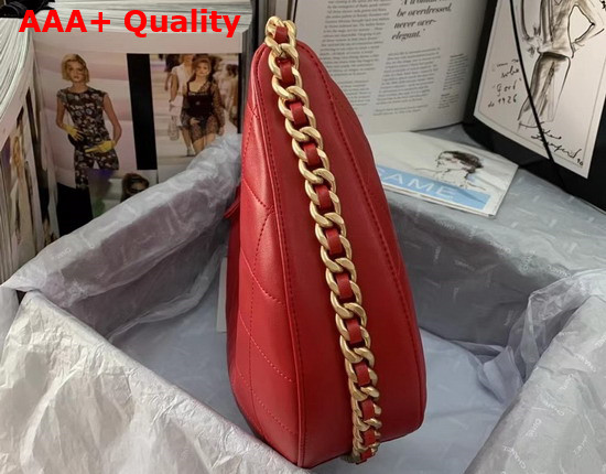 Chanel Hobo Bag in Red Lambskin Replica