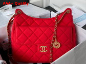 Chanel Hobo Bag in Red Wool Jersey Replica