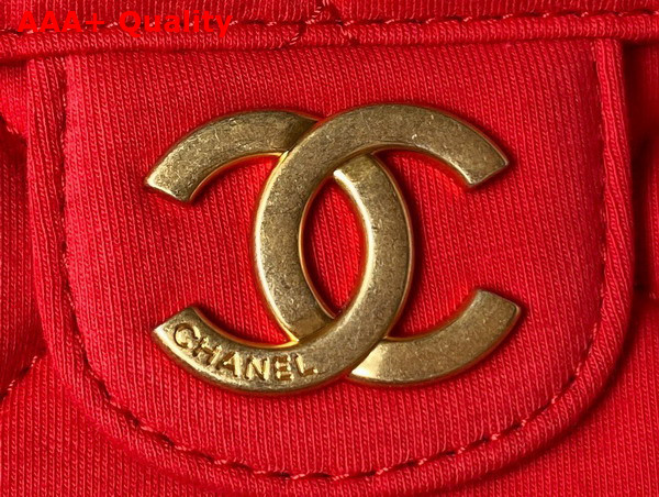 Chanel Hobo Bag in Red Wool Jersey Replica