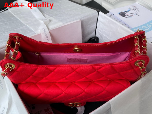 Chanel Hobo Bag in Red Wool Jersey Replica