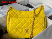 Chanel Hobo Bag in Yellow Wool Jersey Replica