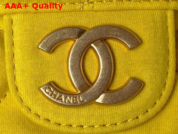 Chanel Hobo Bag in Yellow Wool Jersey Replica