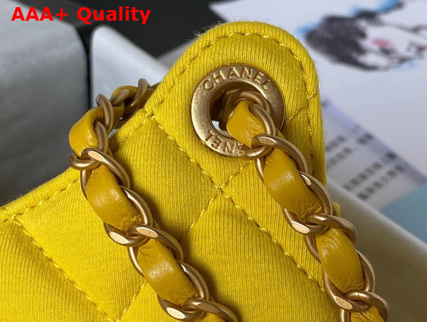 Chanel Hobo Bag in Yellow Wool Jersey Replica