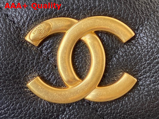 Chanel Hobo Handbag Calfskin Gold Tone Metal Black Ref AS2910 Replica